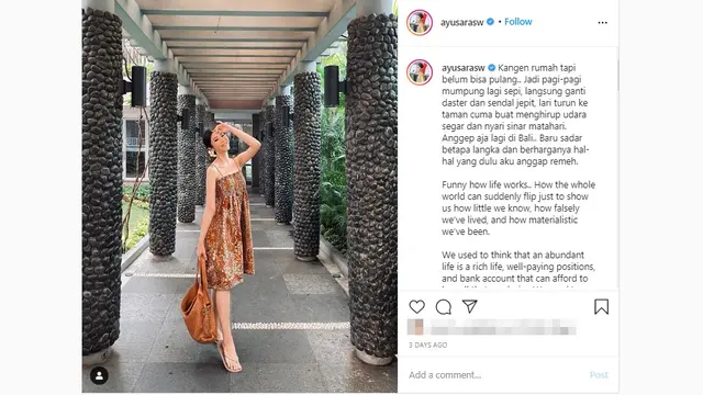 Puteri Indonesia Lingkungan 2020 Putu Ayu Saraswati