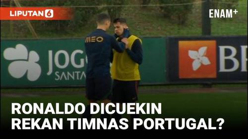 VIDEO: Jelang Piala Dunia, Ronaldo Dicuekin di Sesi Latihan Portugal