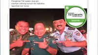 [Cek Fakta] Muncul Foto Panglima TNI dengan Pose 2 Jari, Apa Maksudnya?