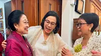 Potret Sri Mulyani, Retno Marsudi dan Megawati saat momen Lebaran (Sumber: Instagram/@smindrawati)