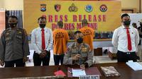 Press release Polres Majene (Foto: Liputan6.com/Abdul Rajab Umar)