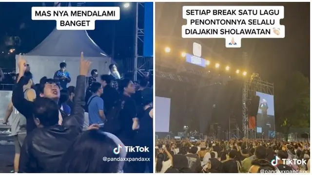 Momen Opick Ajak Penonton Sholawat Berjamaah di Festival Musik Ini Curi Perhatian