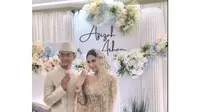 Potret Pernikahan Pratama Arhan dan Azizah Salsha. (Sumber: Instagram/asnawi_bhr)