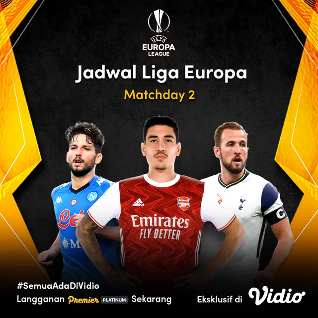 Jadwal Liga Europa di Vidio
