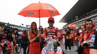 Pembalap Ducati, Pecco Bagnaia jelang Main Race MotoGP Portugal 2024. (PATRICIA DE MELO MOREIRA / AFP)