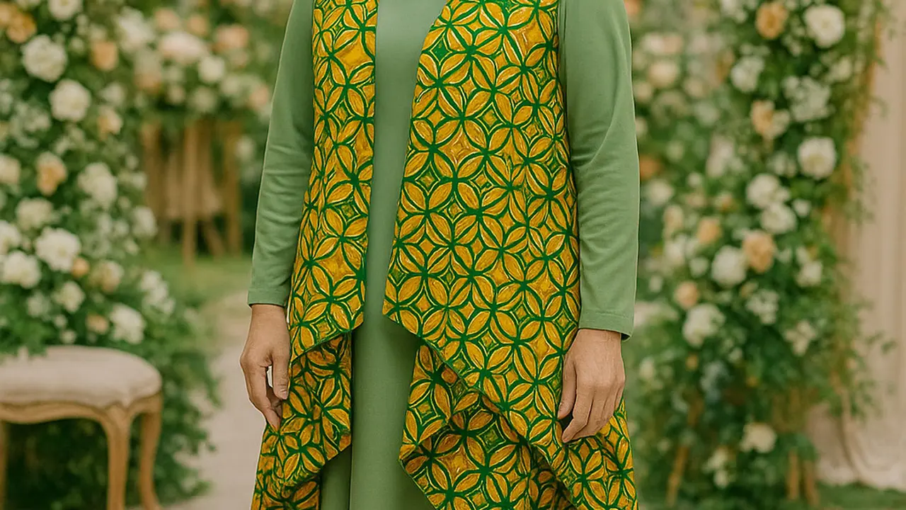 Cardigan Batik tanpa Lengan untuk Kondangan dan Acara Resmi Ibu-Ibu Usia 50 Tahunan