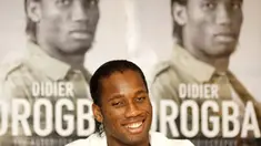Chelsea footballer Didier Drogba attends a press conference at the Stamford Bridge football ground in London, on October 16, 2008, for the launch of his book 'Didier Drogba: The Autobiography.' AFP PHOTO/Shaun Curry 