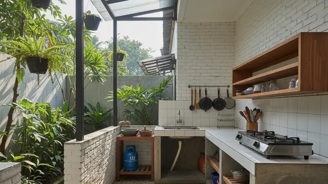 Dapur dengan Sirkulasi Udara Aman Saat Gas Bocor