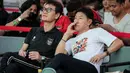 Mantan pelatih Timnas Indonesia, Shin Tae-yong saat nonton bareng laga lanjutan Putaran Ketiga Kualifikasi Piala Dunia 2026 melawan Australia di daerah sekitar Setiabudi, Jakarta Pusat, Kamis (20/03/2025) sore WIB. (Bola.com/Bagaskara Lazuardi)