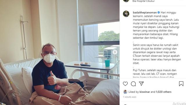 Badai eks Kerispatih (Foto: Instagram/@badaithepianoman)