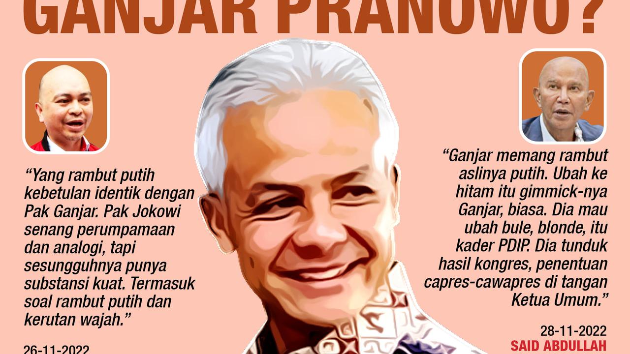 Infografis Tebak Kode Pemimpin Rambut Putih, Ganjar Pranowo?