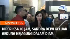 Selama 10 jam diperiksa penyidik, selebritas Sandra Dewi dan juga istri dari tersangka korupsi timah, Harvey Moeis bungkam meninggalkan gedung Kejaksaan Agung, Rabu malam. Kejaksaan Agung mengumumkan perkembangan status hukumnya.