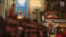Uskup Agung Jakarta Mgr Ignatius Suharyo memimpin  misa Natal di Gereja Katedral, Jakarta, Selasa (25/12). Natal tahun 2018 di Gereja Katedral Jakarta diselenggarakan dengan mengusung tema Yesus Kristus Hikmat Bagi Kita. (Liputan6.com/Faizal Fanani)