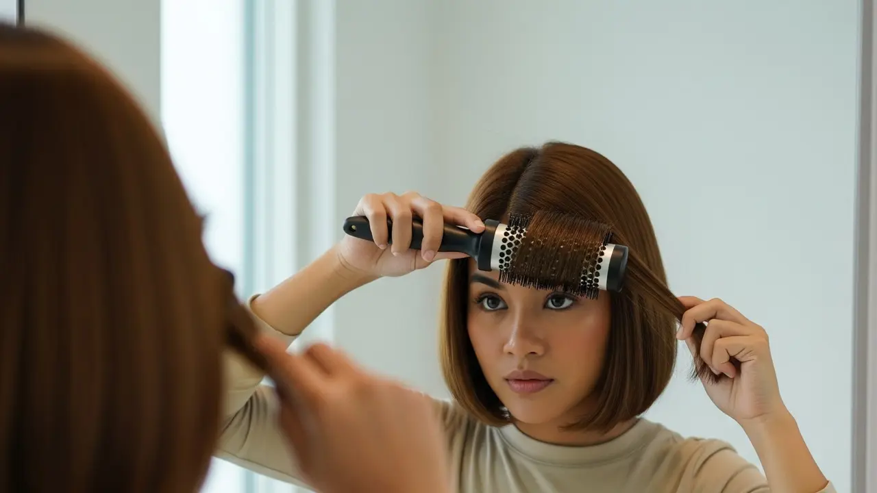 Model Rambut Pendek Coklat Wanita Indonesia
