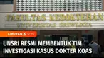 Buntut dari kasus penganiayaan terhadap dokter muda di Palembang, Sumatra Selatan. Fakultas Kedokteran Universitas Sriwijaya membentuk satgas investigasi internal. Tim investigasi telah memeriksa kedua mahasiswa yang terlibat dalam perselisihan jadwa...