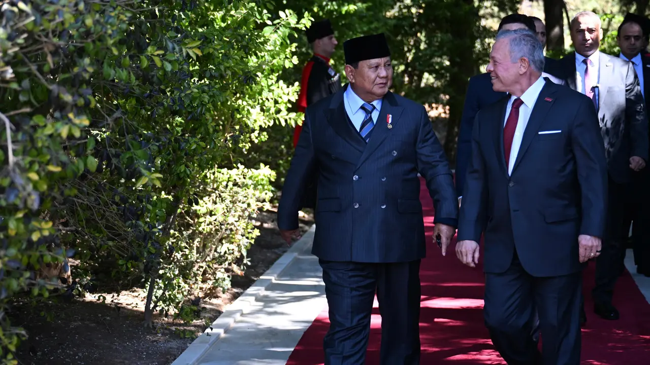 Presiden Prabowo Subianto melakukan pertemuan bilateral dengan Raja Yordania Abdullah II di Istana Basman, Amman, Rabu (25/2/2026).