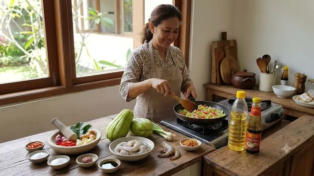 Resep Tumis Labu Siam Udang yang Sederhana