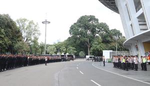Sebanyak 1.876 personel gabungan amankan laga Persija Jakarta vs Persijap Jepara di Stadion Utama Gelora Bung Karno (SUGBK), Senayan, Jakarta. (Istimewa)