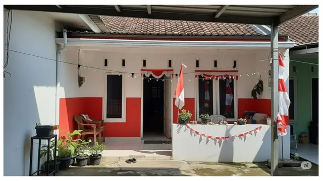 10 Potret Dekorasi Teras Rumah untuk Meriahkan HUT RI, Bernuansa Merah Putih