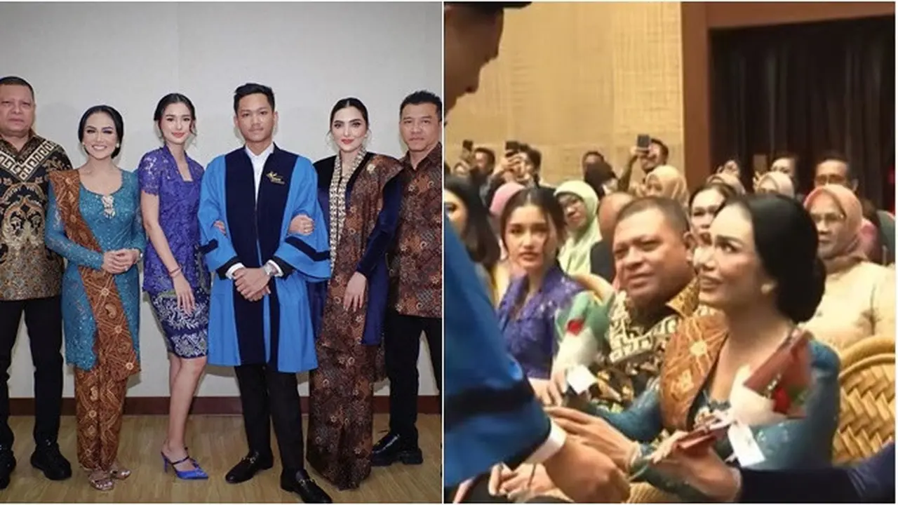 7 Momen Haru Azriel Hermansyah Wisuda Sarjana, Beri Bunga ke Krisdayanti