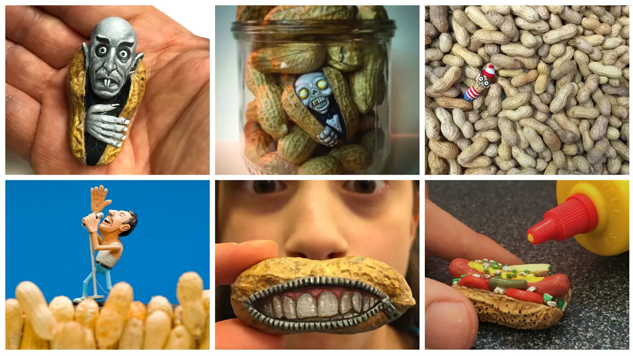 Karya Seni Unik dari Kulit Kacang