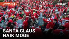 Ratusan Santa Claus Naik Motor Bawa Kebahagiaan Bagi Anak-Anak di Beograd