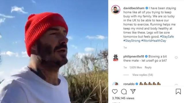 Tips Tetap Bugar dari David Beckham Selama Pandemi Corona