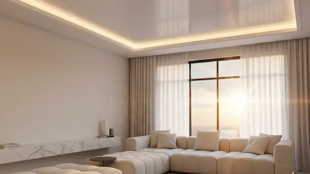 Model Plafon PVC Ruang Tamu Sederhana tapi Terlihat Mewah. AI