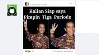 Cek Fakta Liputan6.com menelusuri klaim foto Jokowi memberi isyarat memimpin tiga periode