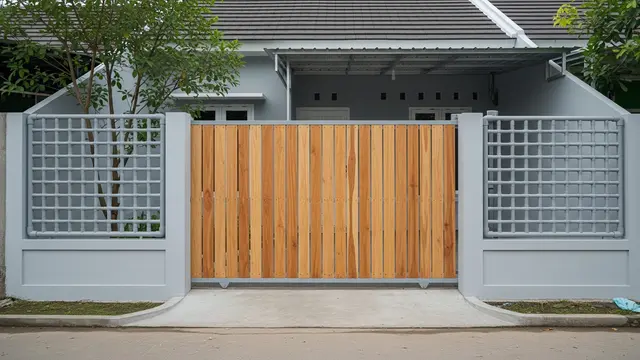Pagar Kombinasi Pipa PVC dan Kayu