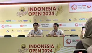 Ganda putra bulu tangkis Indonesia Mohammad Ahsan/Hendra Setiawan melenggang ke babak 16 besar Indonesia Open 2024. (Liputan6.com/Melinda Indrasari)