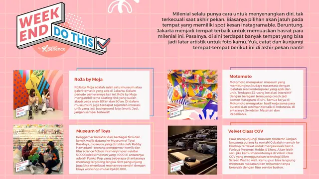 Traveloka Xperience Weekend Guide 9 Agustus 2019: Pilihan Milenial