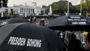 Suasana aksi Kamisan di depan Istana Negara, Jakarta, Kamis (21/5/2015). Kontras menilai pemerintah telah gagal memberikan kepastian hukum. (Liputan6.com/Johan Tallo)
