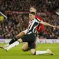 The Magpies -- julukan Newcastle -- telah unggul dua gol pada babak pertama melalui Miguel Almiron dan Lewis Hall. (AP Photo/Dave Thompson)