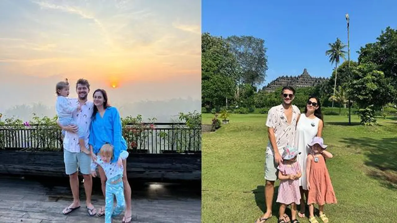 7 Potret Marissa Nasution Pulang ke Indonesia, Liburan Ke Candi Borobudur