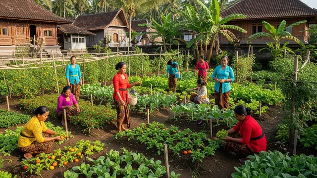 Kebun Sayur untuk Ibu-ibu di Desa Wisata yang Bisa Jadi Daya Tarik (Image by Gemini AI)
