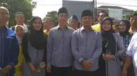 Bima Arya dan Dedie A Rachim mendaftar di KPUD Bogor (Liputan6.com/Achmad Sudarno)