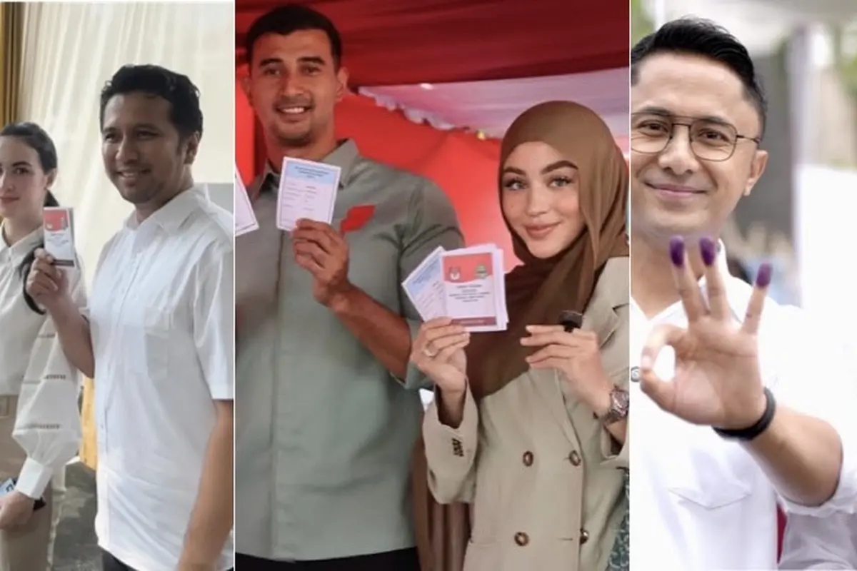 Arumi Bachsin, Margin Wieheerm, dan Sonya Fatmala saat Nyoblos