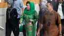 Rosmah Mansor, istri mantan PM Malaysia Najib Razak, mendatangi kantor Komisi Antikorupsi Malaysia (MACC) di Putrajaya, Rabu (26/9). Ini merupakan kedua kalinya Rosmah ditanyai oleh MACC, setelah panggilan pertamanya pada Juni lalu. (AP/Vincent Thian)