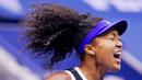5. Naomi Osaka (Jepang) - Petenis putri andalan negeri Sakura ini berada di urutan ketiga. Peraih AS Terbuka 2020 ini mengumpulkan poin sebanyak 5965. (AP Photo/Seth Wenig)