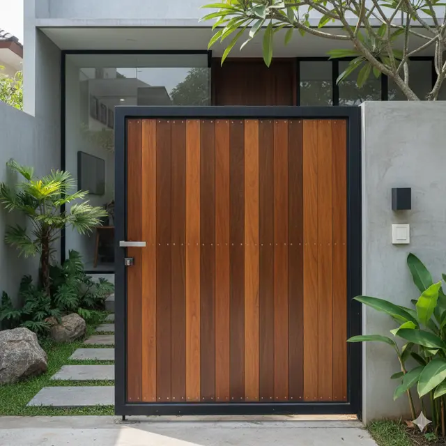 Model Gerbang Depan Rumah Minimalis (Foto: Gemini AI)