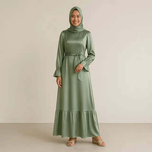 Model Gamis Bridesmaid Terbaru/Ilustrasi oleh AI