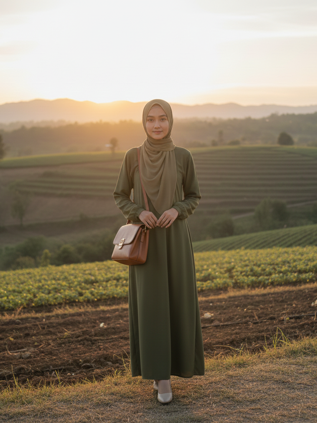 Model Gamis Abaya Polos