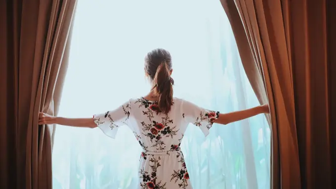 Ilustrasi bangun pagi, pagi hari