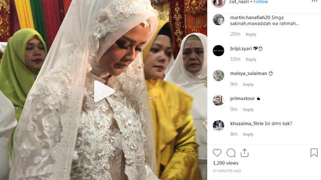 Pengajian jelang akad nikah Cut Meyriska dan Roger Danuarta (Instagram/ https://www.instagram.com/p/B1NdhdOF5Xg/)