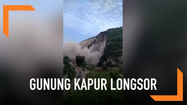 VIDEO: Detik-Detik Gunung Kapur Longsor di Jember