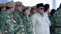 Ketua DPR RI Puan Maharani menyampaikan harapannya agar Tentara Nasional Indonesia (TNI) semakin solid dan profesional dalam menjaga pertahanan negara. (Liputan6.com/Nayla Shabrina)