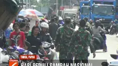 Sampah yang dikumpulkan kemudian ditampung, selanjutnya dibawa ke truk untuk dibuang ke tempat pembungan sampah akhir di Distrik Iwaka.