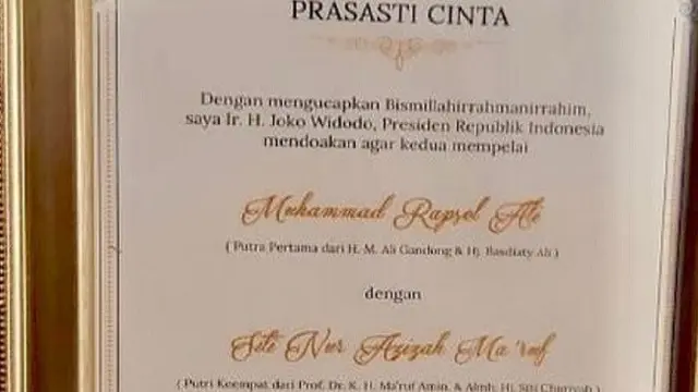 Prasasti Cinta Anak Ma'ruf Amin