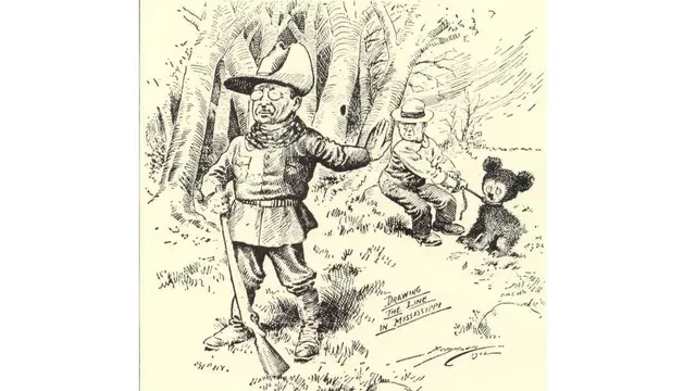 Ilustrasi Roosevelt dan beruang